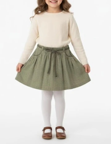 Fusta Zara, verde Verde