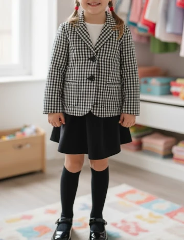 Jacheta Zara, alb/negru Negru