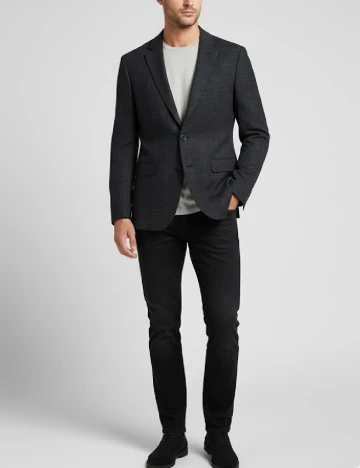 Sacou Zara, gri/negru Gri