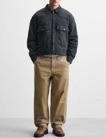 Jacheta Zara, gri inchis Gri