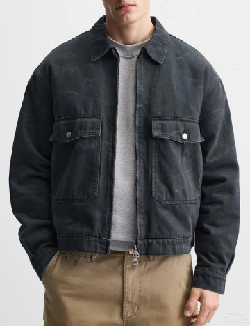 Jacheta Zara, gri inchis Gri