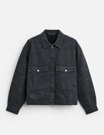 Jacheta Zara, gri inchis Gri