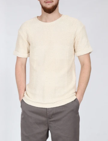 Tricou Zara, ecru Alb