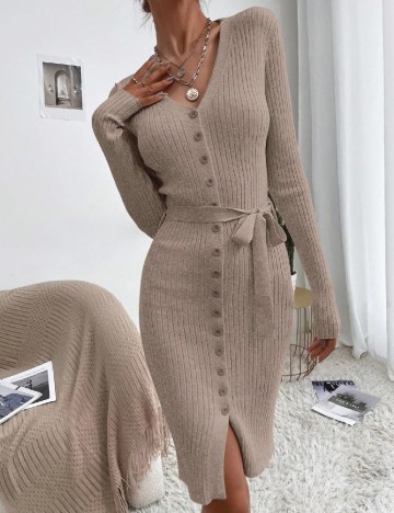 
						Rochie medie SHEIN, bej