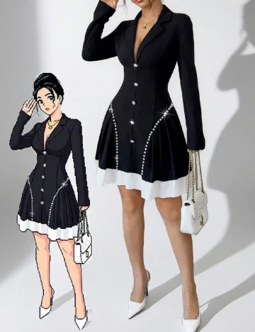 Rochie scurta SHEIN, negru Negru