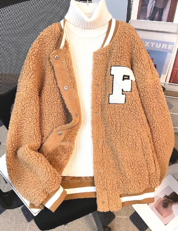 Jacheta Shein Kids, crem Crem