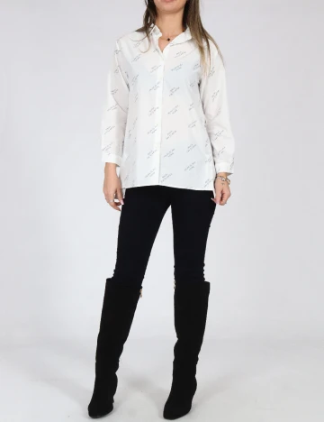 Camasa Zara, alb Alb