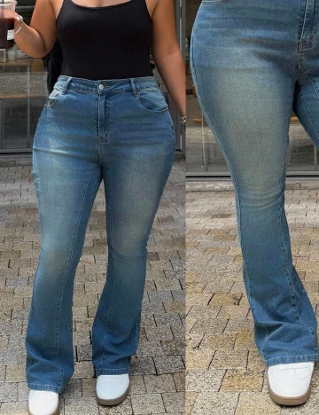 Blugi SHEIN CURVE, albastru Albastru