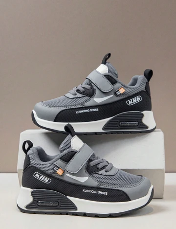 Adidasi Shein Kids, gri/negru Gri