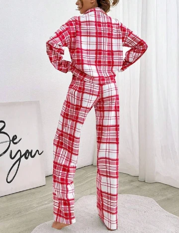 Pijama SHEIN, alb/rosu Rosu