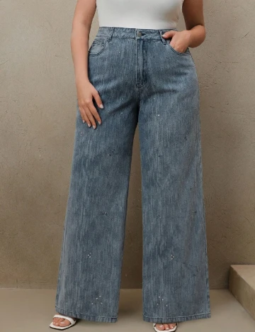 Blugi Anewsta, albastru Albastru