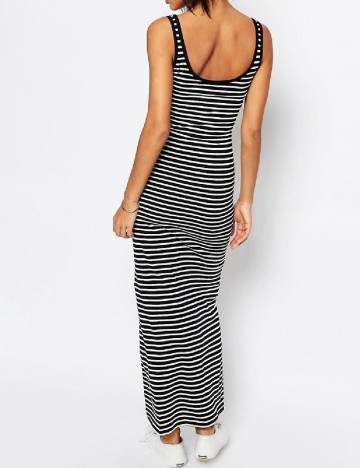 Rochie lunga Vero Moda, alb/negru