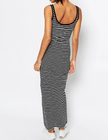 Rochie lunga Vero Moda, alb/negru