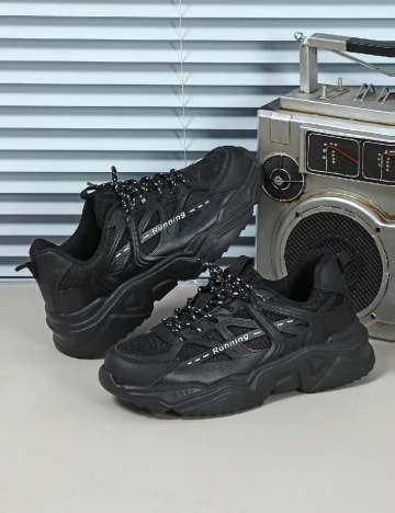 Adidasi SHEIN, negru Negru