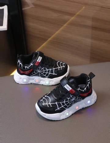 Adidasi cu luminite Shein Kids, negru Negru