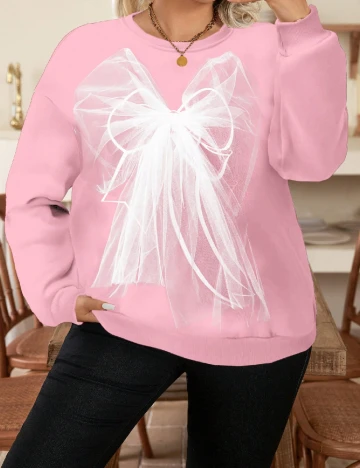 Bluza SHEIN CURVE, roz Roz