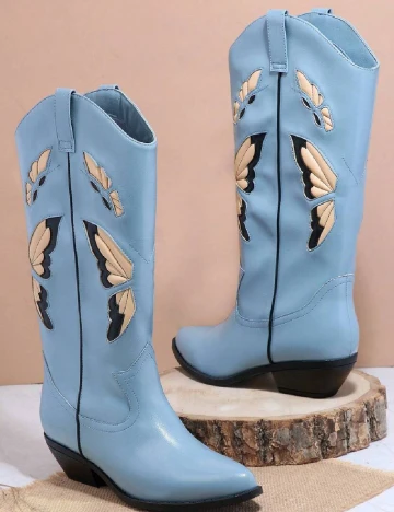 Cizme SHEIN, albastru Albastru