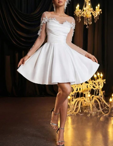 Rochie scurta SHEIN, alb Alb