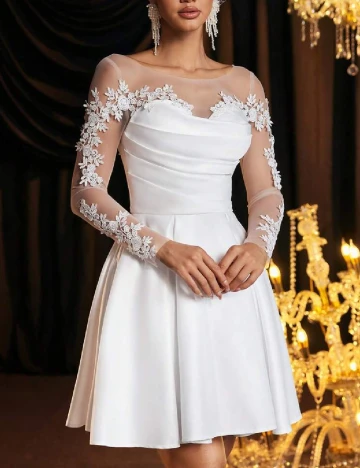 Rochie scurta SHEIN, alb Alb