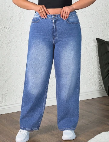 Blugi SHEIN CURVE, albastru Albastru