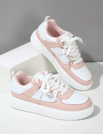 Adidasi SHEIN, alb/roz Alb