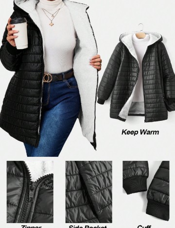 
						Geaca SHEIN CURVE, negru