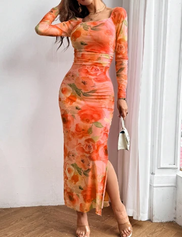 Rochie medie SHEIN, portocaliu Portocaliu