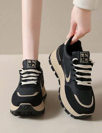 Adidasi SHEIN, negru Negru