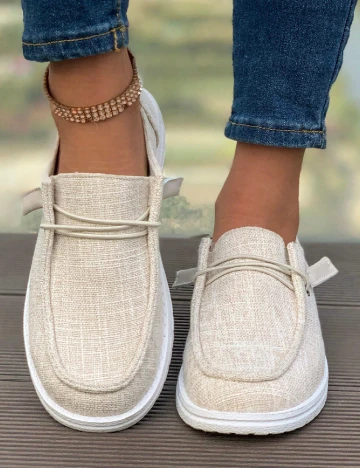 Mocasini SHEIN, bej Crem