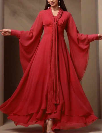 
						Rochie lunga Toleen, rosu