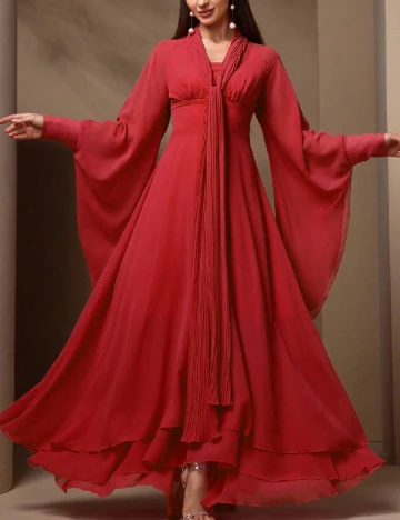 Rochie lunga Toleen, rosu Rosu