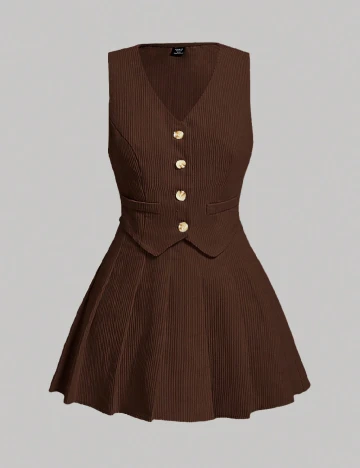 Compleu SHEIN CURVE, maro Maro