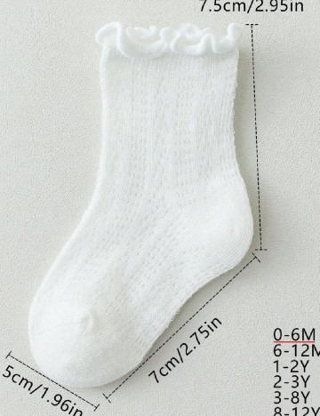 Set sosete 3 perechi Shein Kids, alb