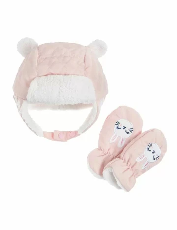 Set caciula si manusi Cool Club, roz Roz