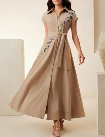 Rochie lunga SHEIN, maro Maro