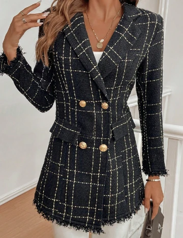 Sacou SHEIN, negru Negru