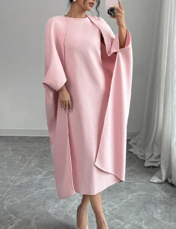 Set Rochie si Cardigan SHEIN, roz Roz