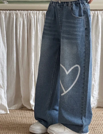 Blugi Shein Kids, albastru Albastru