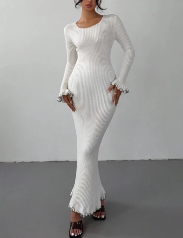 Rochie lunga SHEIN, alb Alb