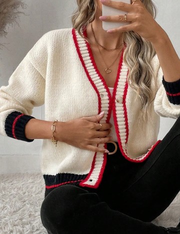 
						Cardigan SHEIN, ecru