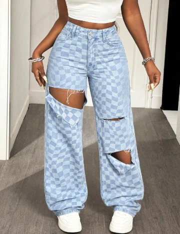 Blugi SHEIN, albastru Albastru