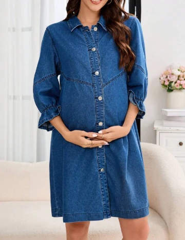 Rochie scurta SHEIN Maternity, albastru Albastru