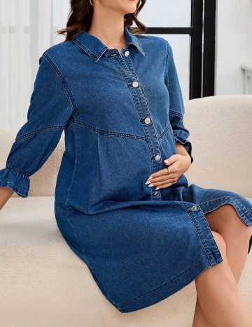 Rochie scurta SHEIN Maternity, albastru Albastru