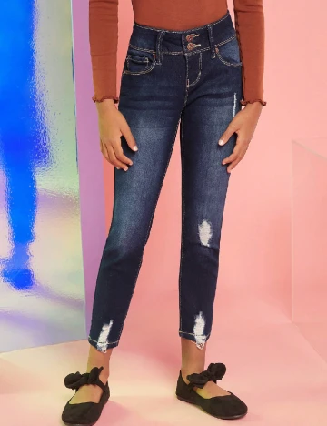 Blugi Shein Kids, bleumarin Albastru