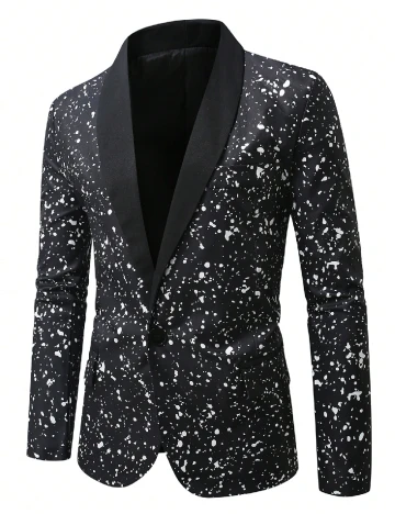 Sacou SHEIN Plus Size Men, negru Negru