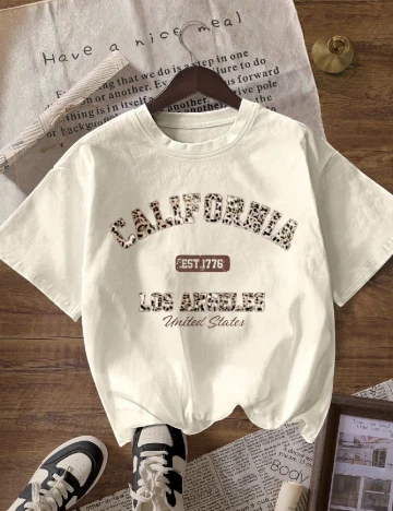 Tricou SHEIN, crem Crem