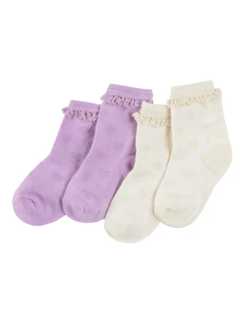 Set sosete 2 perechi Cool Club, mov/crem Crem