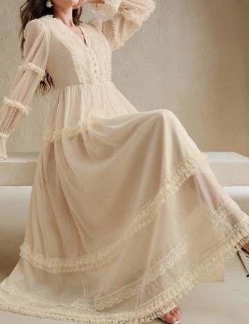 
						Rochie lunga Anewsta, crem