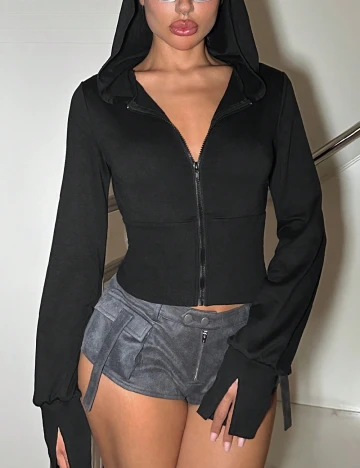 Hanorac SHEIN, negru Negru