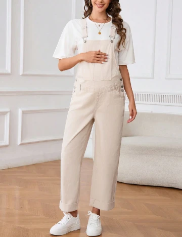 Salopeta SHEIN Maternity, crem Crem